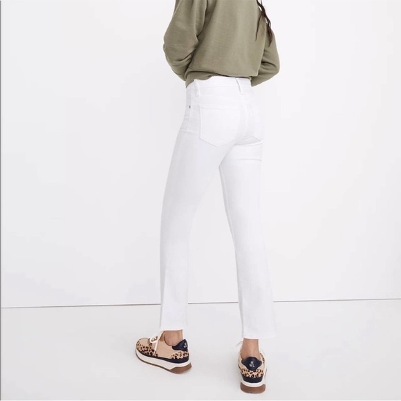 Madewell Cali Demi-Boot Jeans in Pure White Size 26T - Picture 15 of 16